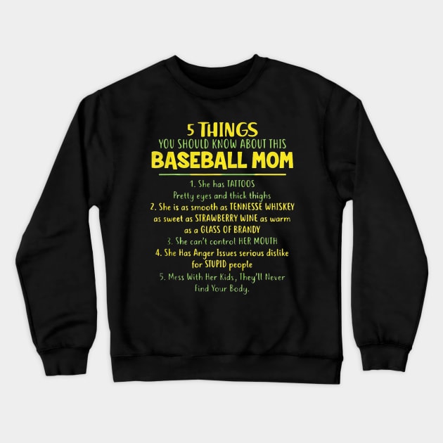 5 Things You Should Know About This Baseball Mom Crewneck Sweatshirt by marcrosendahle